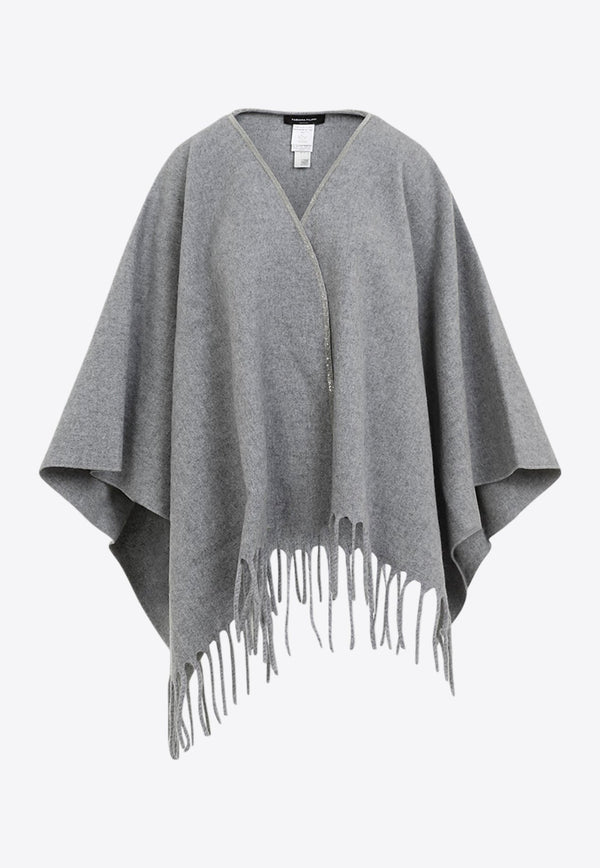 Fringed Wool Cape