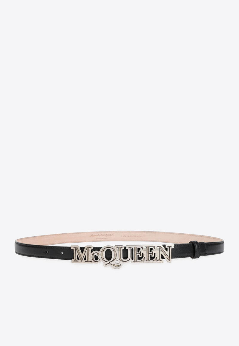 Logo Lettering Leather Belt