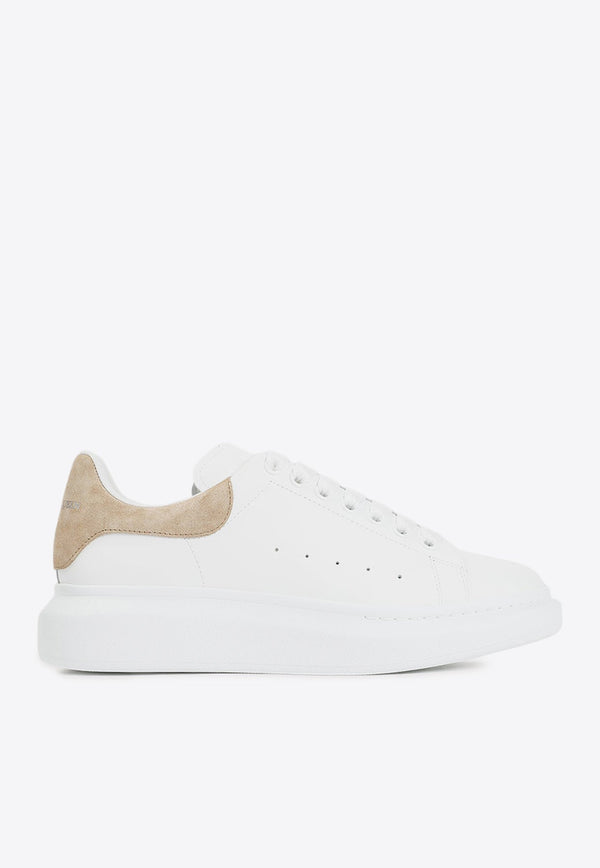 Oversized Low-Top Sneakers in Leather