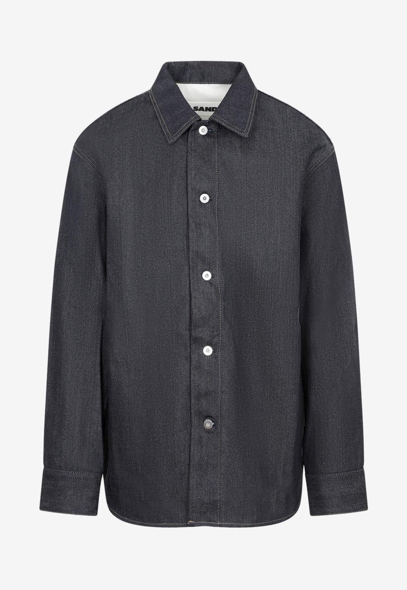 Long-Sleeved Denim Shirt