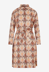 Paisley-Print Knee-Length Dress