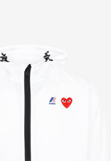 X K-Way Heart-Logo Zip-Up Jacket