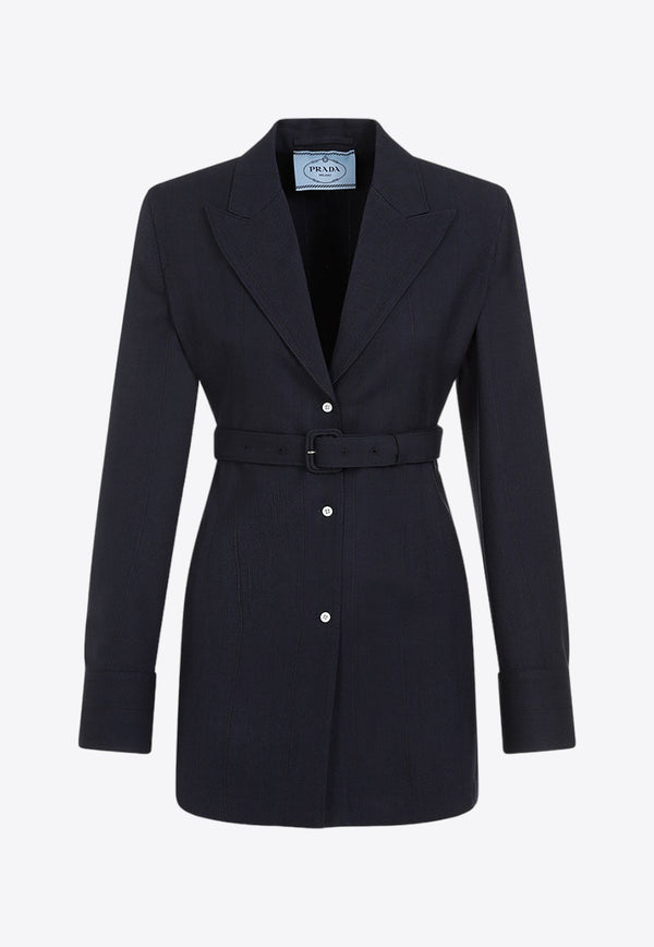 Single-Breasted Belted Wool Coat
