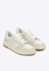 Dennis Low-Top Leather and Mesh Sneakers