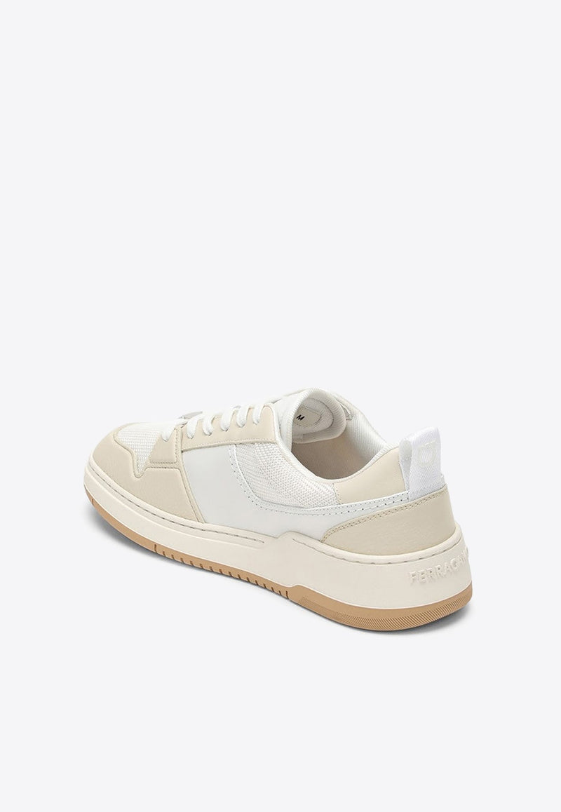 Dennis Low-Top Leather and Mesh Sneakers