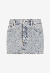 Logo Mini Denim Skirt