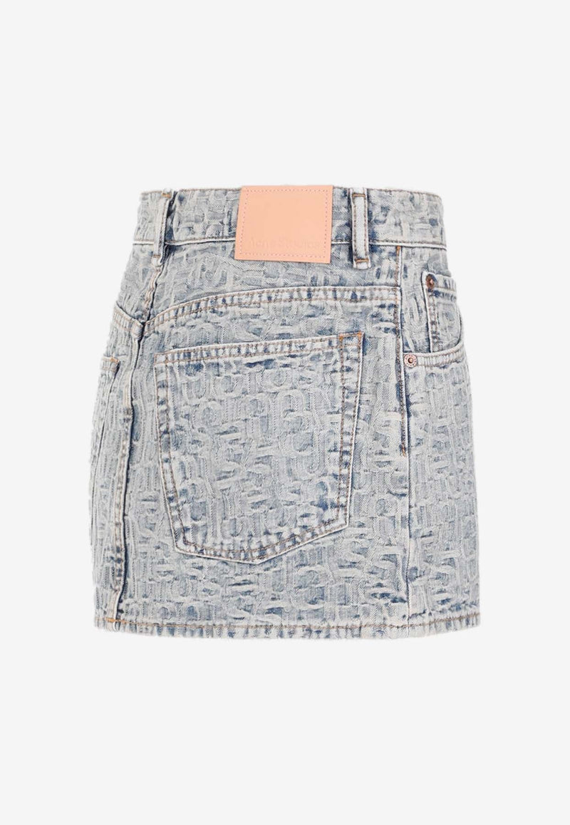 Logo Mini Denim Skirt