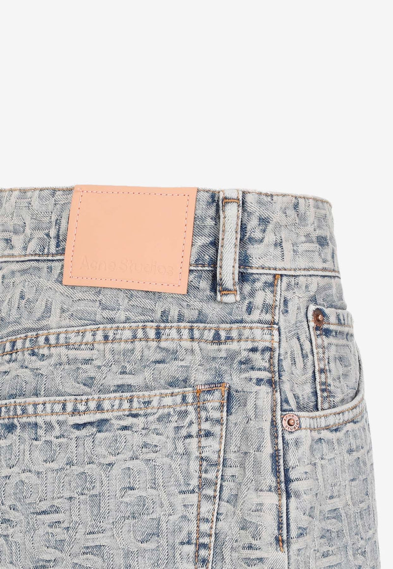 Logo Mini Denim Skirt