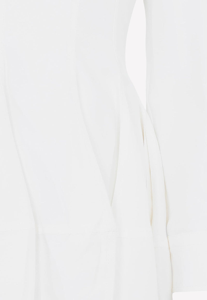 Long-Sleeved Midi Shirt Dress