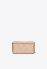 Double G Zip-Around Quilted Leather Wallet