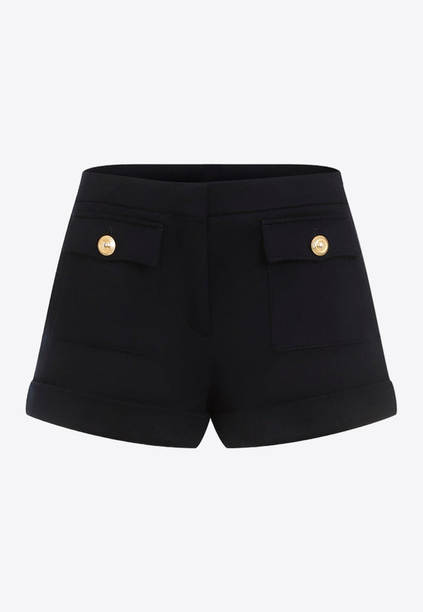 Virgin Wool Mini Shorts