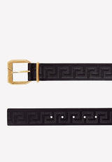 Greca Embossed Belt in Calf Leather