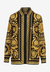 Long-Sleeved Barocco Shirt in Silk