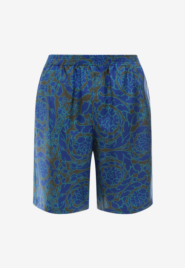 Barocco Silk Bermuda Shorts