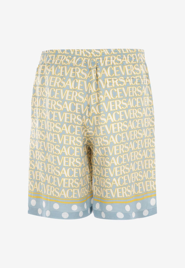 All-Over Logo Shorts in Linen