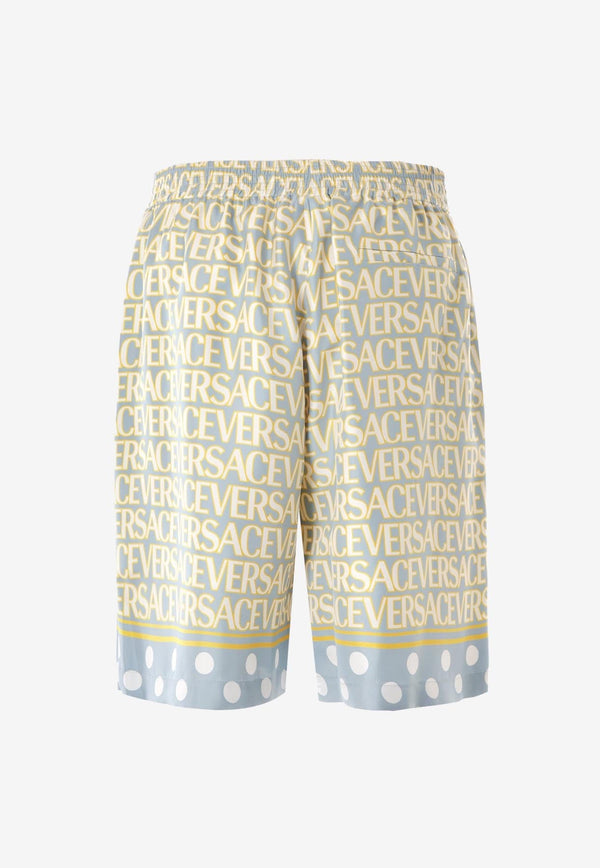 All-Over Logo Shorts in Linen