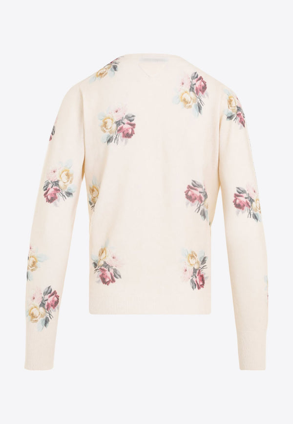 Floral Wool Cardigan