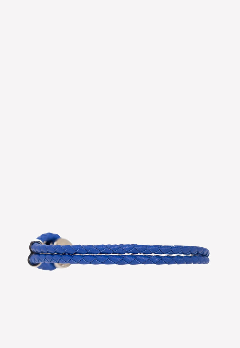 Woven calf leather Medusa Bracelet