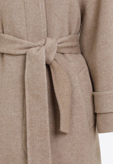 Chevron Wool and Cashmere Coat