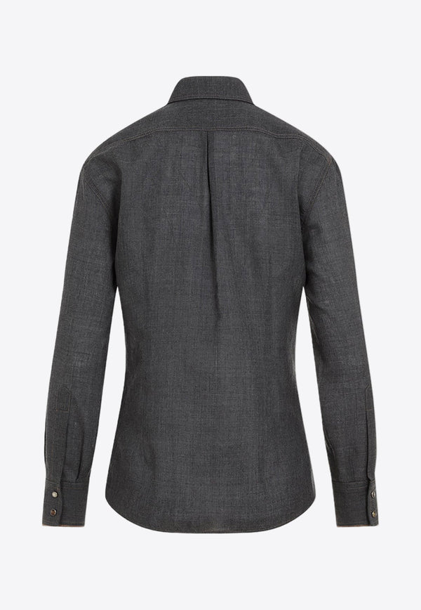 Long-Sleeved Wool Shirt