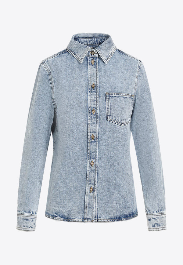 Long-Sleeved Denim Shirt