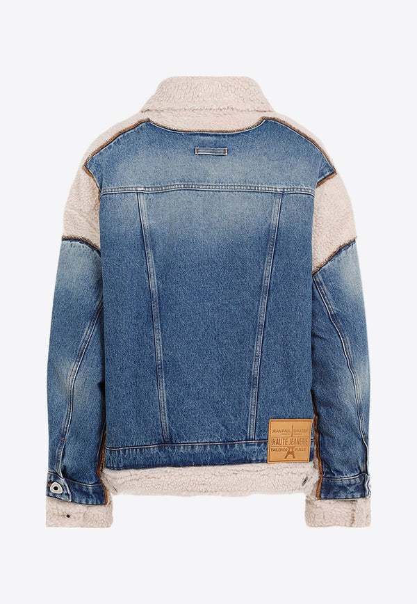 Faux Shearling Denim Jacket