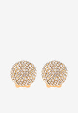 Crystal-Embellished Medusa Earrings