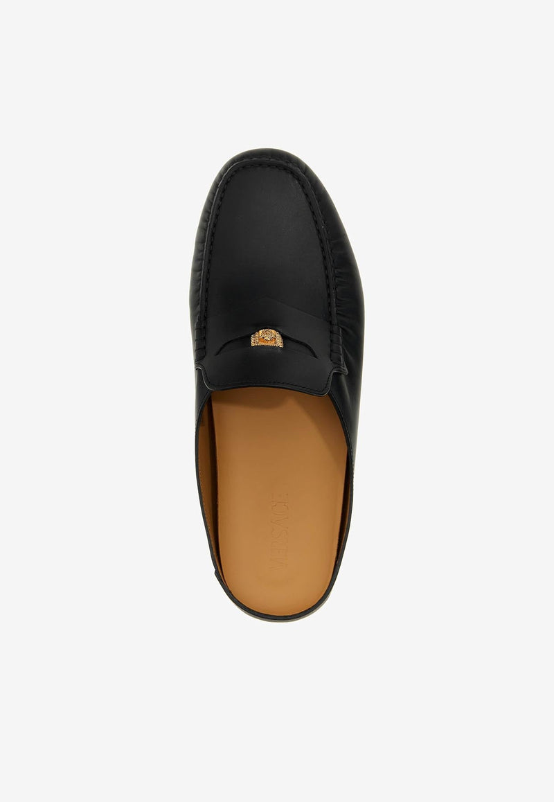 Medusa Biggie Calf Leather Mules