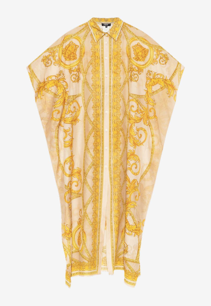 Barocco Print Cover-Up Dress