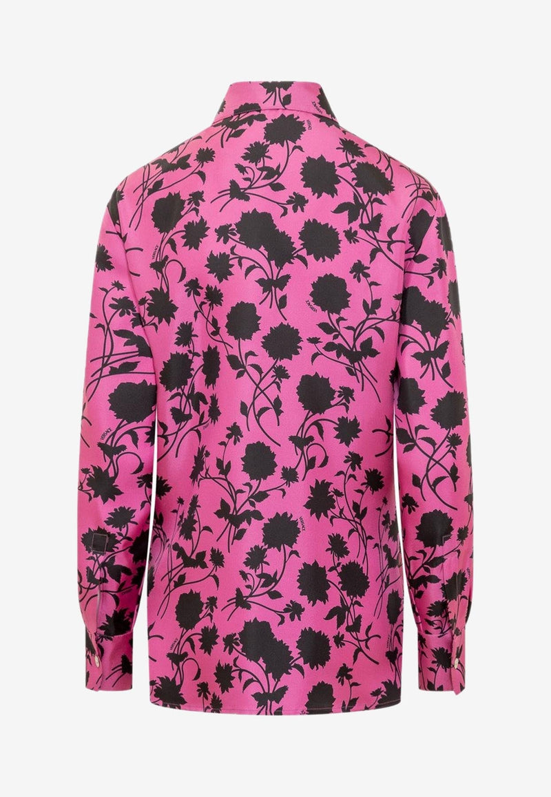 Floral Print Silk Shirt