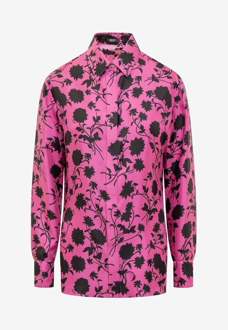 Floral Print Silk Shirt