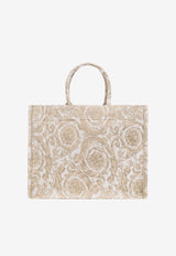 Large Barocco Athena Jacquard Tote Bag