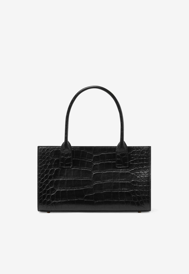 Medusa '95 Croc-Embossed Leather Tote Bag