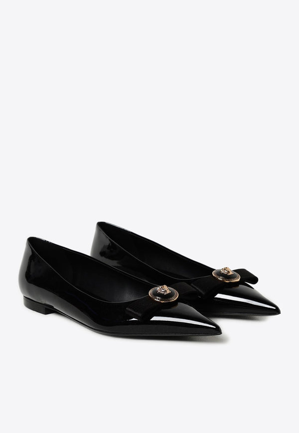 Medusa Pointed Ballet Flats in Patent Leather