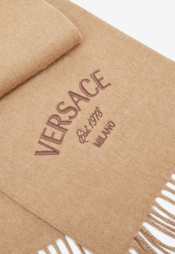 Versace Milano Stamp Wool Scarf