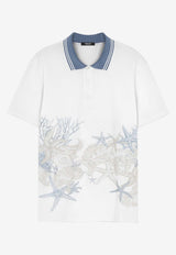 Barocco Sea Print Polo T-shirt