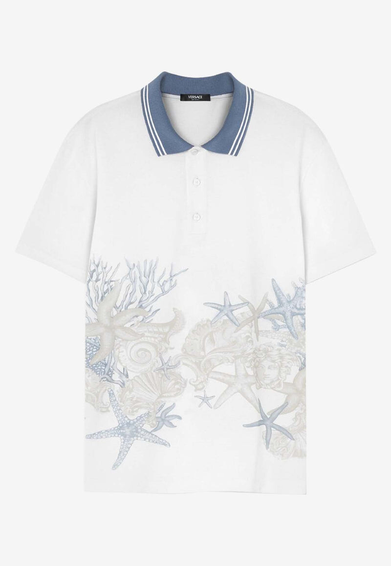 Barocco Sea Print Polo T-shirt