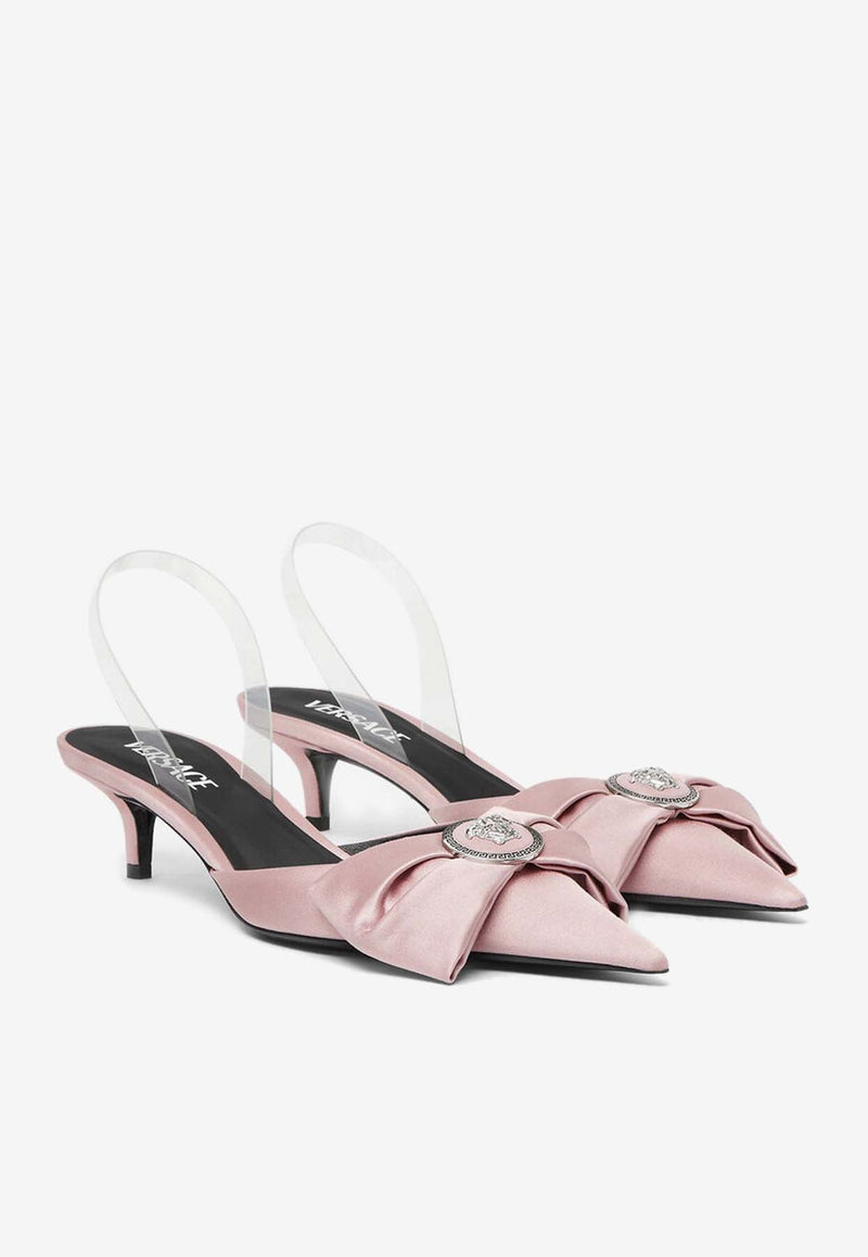 Alia 45 Slingback Satin Pumps