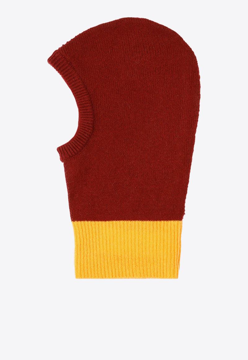 Color-Block Cashmere Balaclava