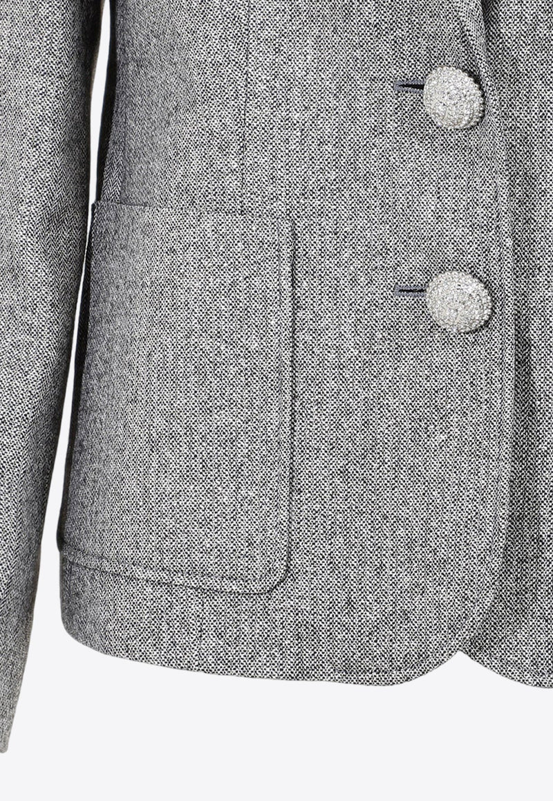 Single-Breasted Blazer in Wool Blend