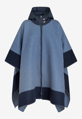 Logo-Printed Hooded Cape