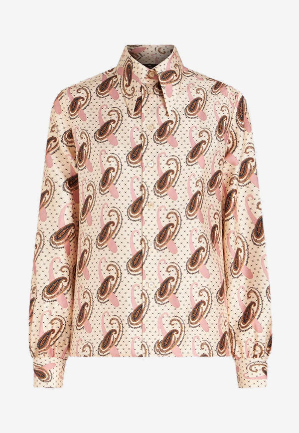 Paisley Print Silk Shirt