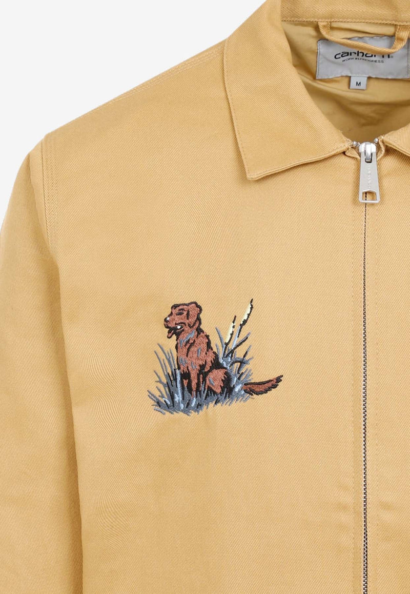 Graphic-Embroidery Ducks Overshirt