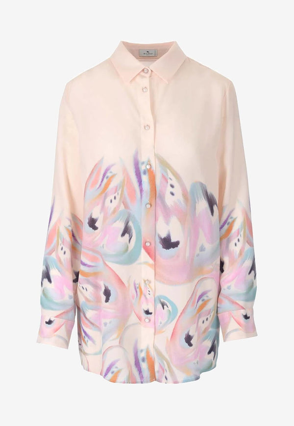 Long-Sleeved Silk Shirt