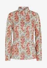 Floral Print Long-Sleeved Shirt