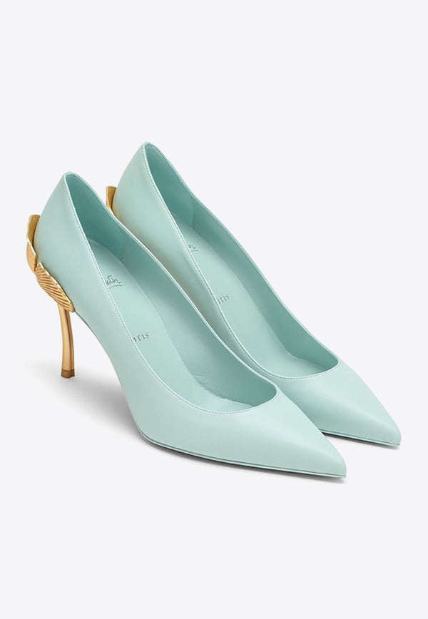 Ginko 100 Gold-Heeled Leather Pumps