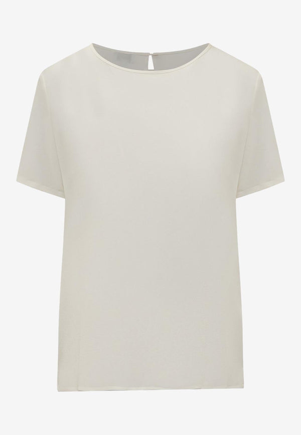 Short-Sleeved Silk Top