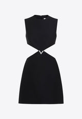 Cut-Out Mini Dress in Crepe Couture