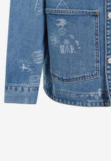 All-Over Logo Denim Jacket