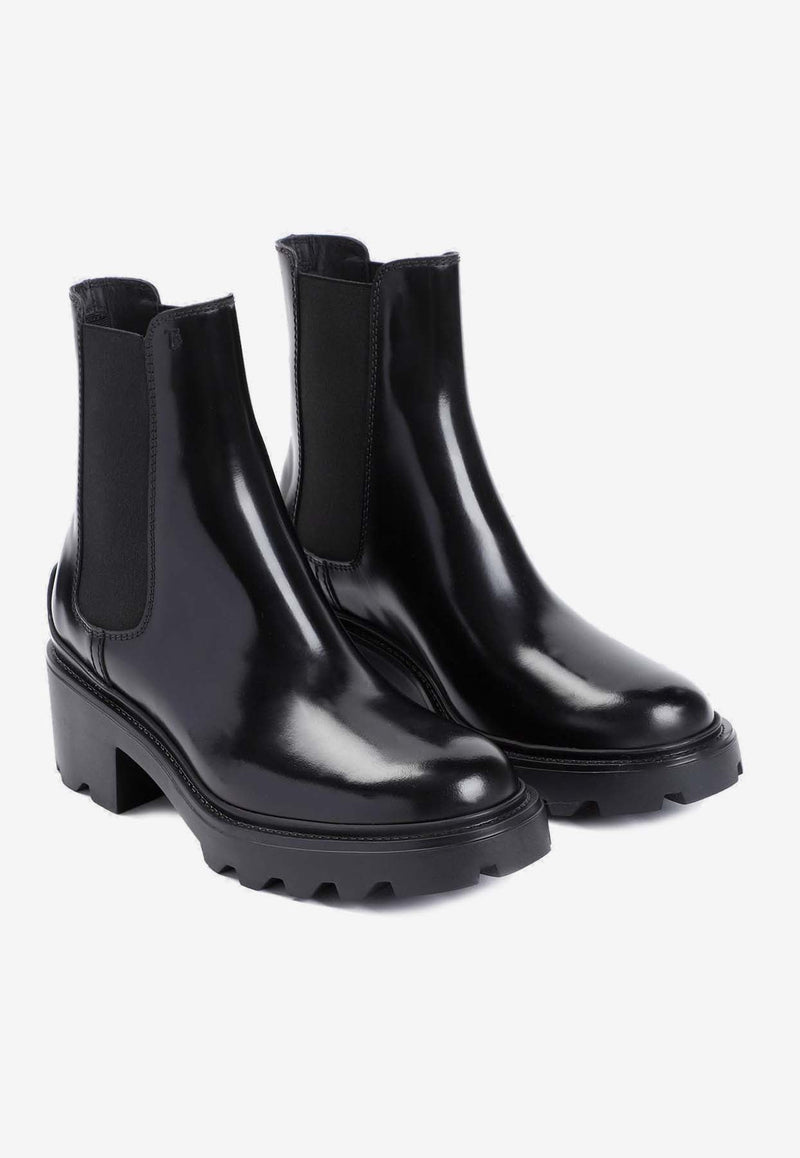 60 Patent Leather Chelsea Boots